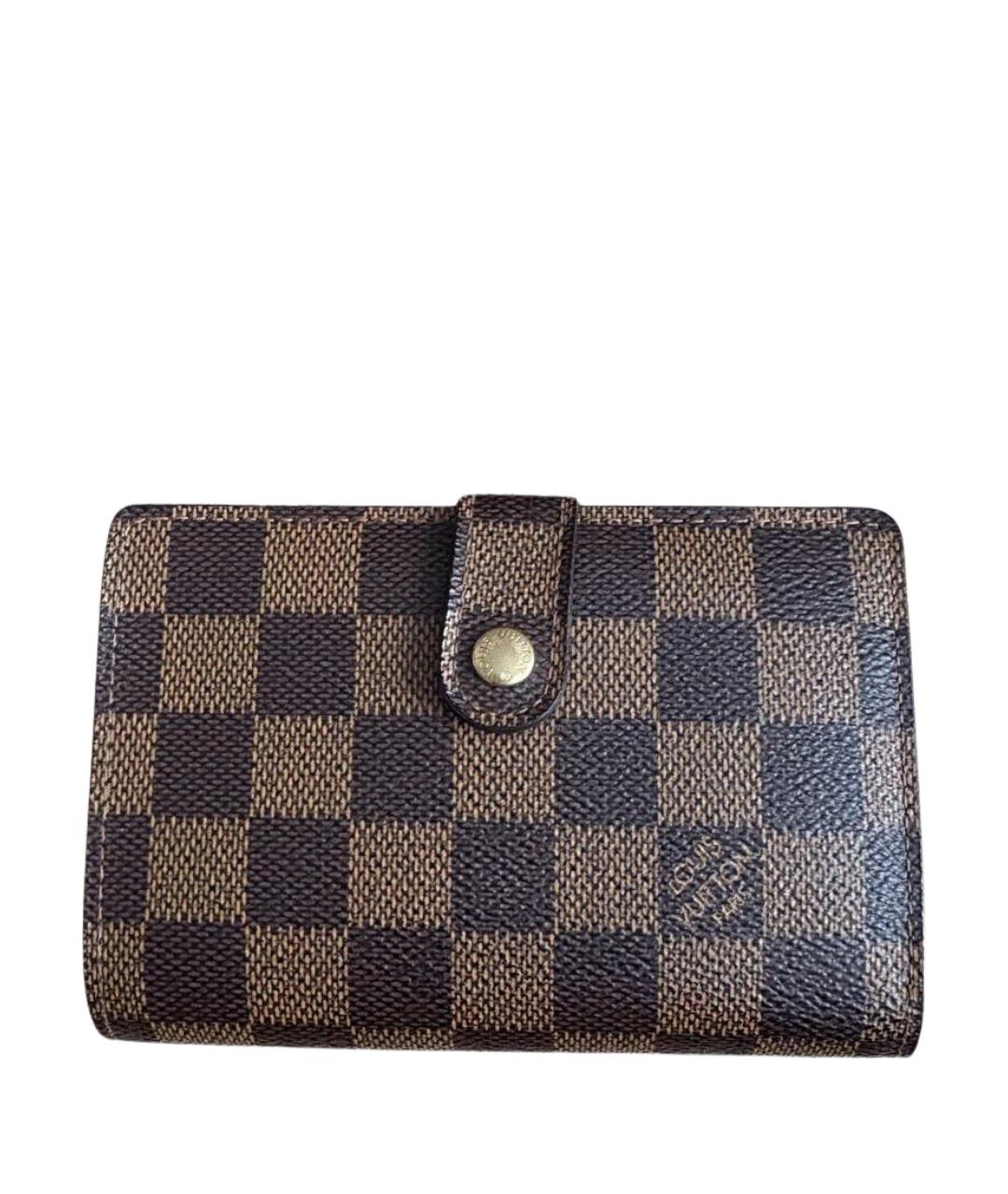 LOUIS VUITTON Коричневый кожаный кошелек, фото 1