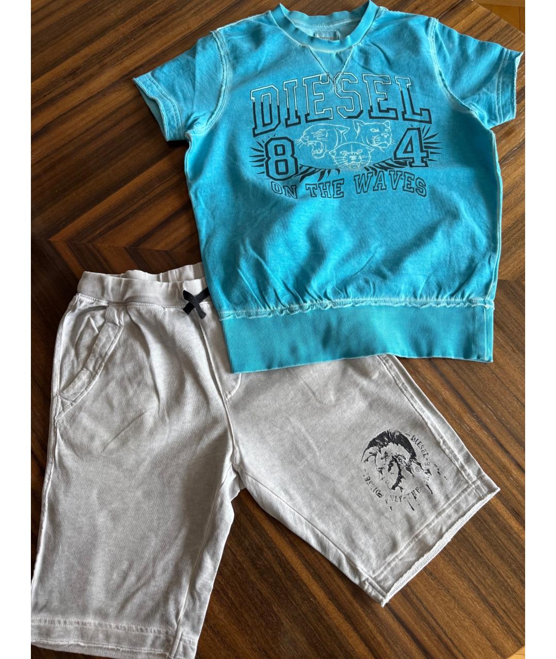 DIESEL Бирюзовый хлопковый комплект, фото 3