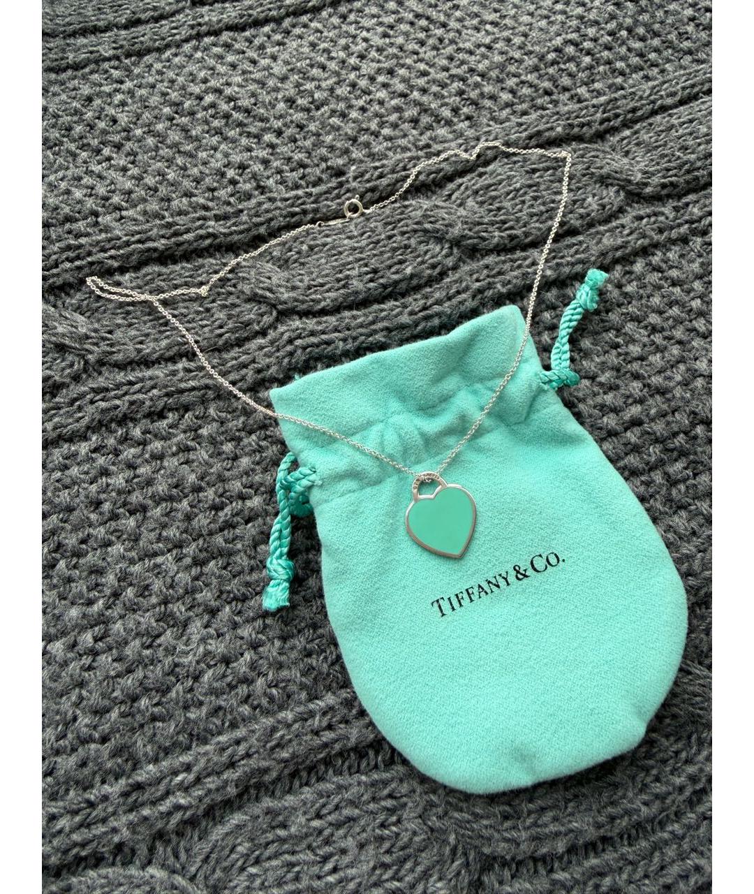 TIFFANY&CO Бирюзовое серебряное колье, фото 5