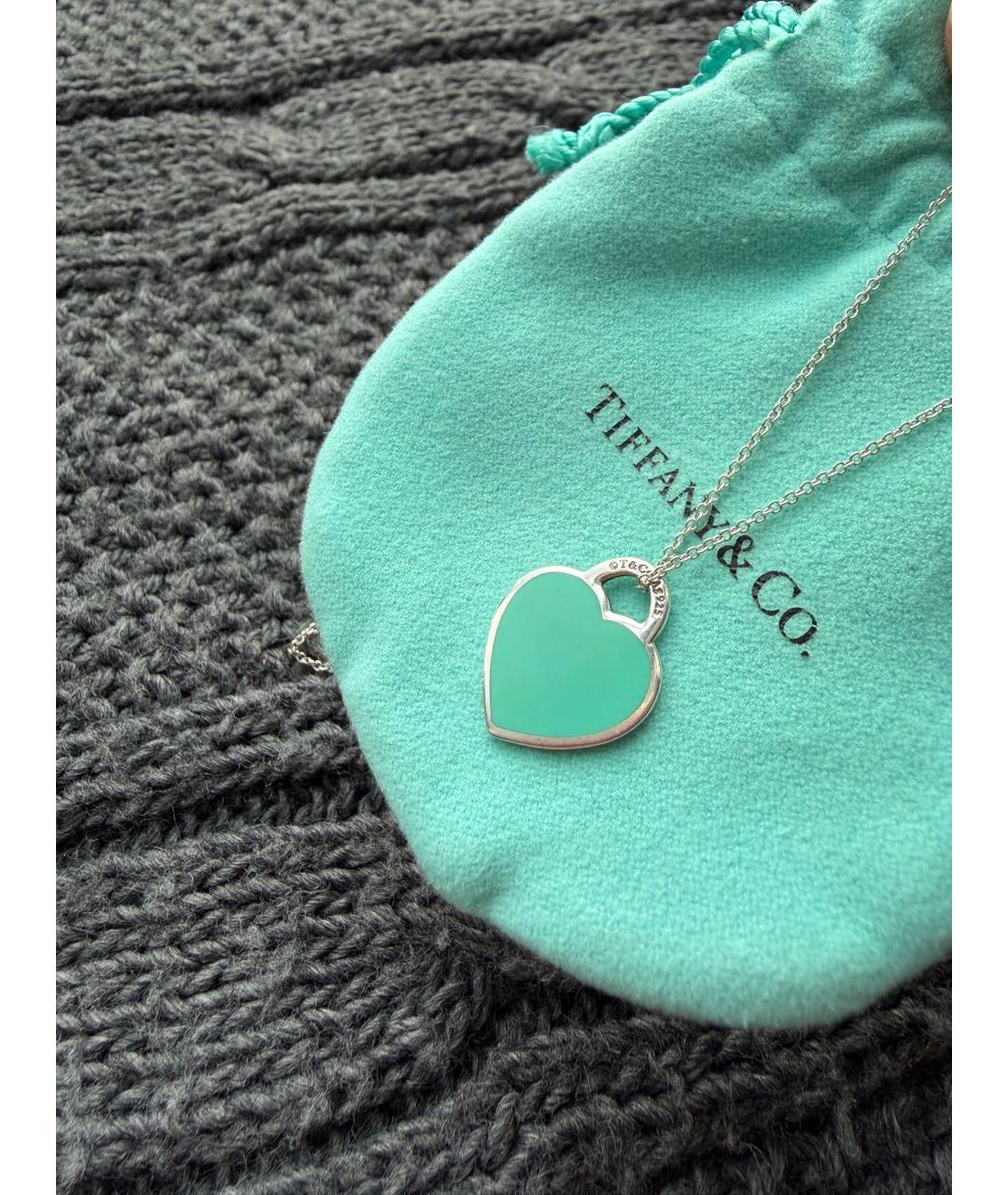 TIFFANY&CO Бирюзовое серебряное колье, фото 6