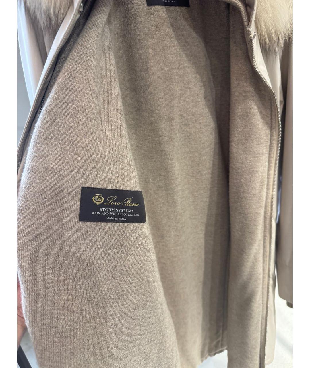 LORO PIANA Бежевая кашемировая парка, фото 3