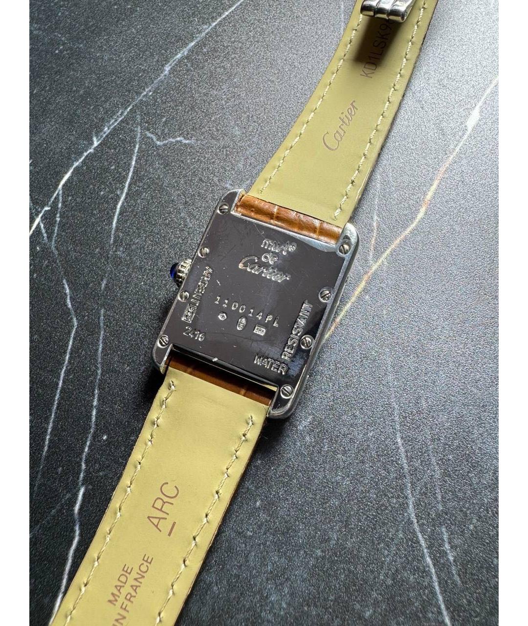 CARTIER Коричневые серебряные часы, фото 2