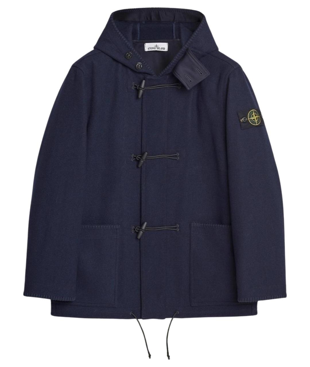 STONE ISLAND Темно-синее пальто, фото 1