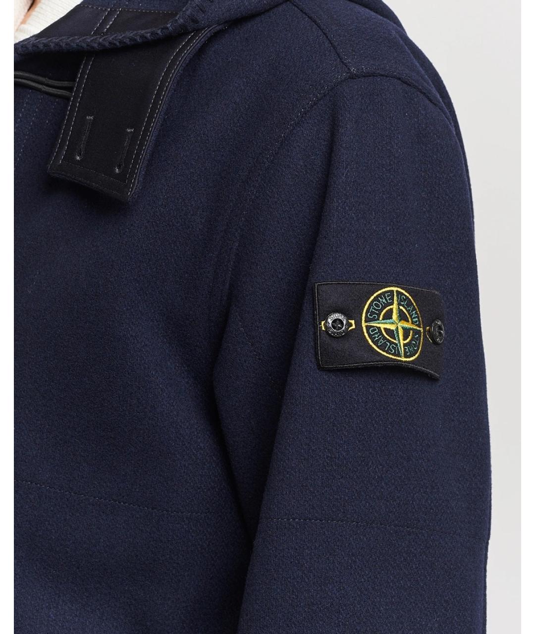 STONE ISLAND Темно-синее пальто, фото 2