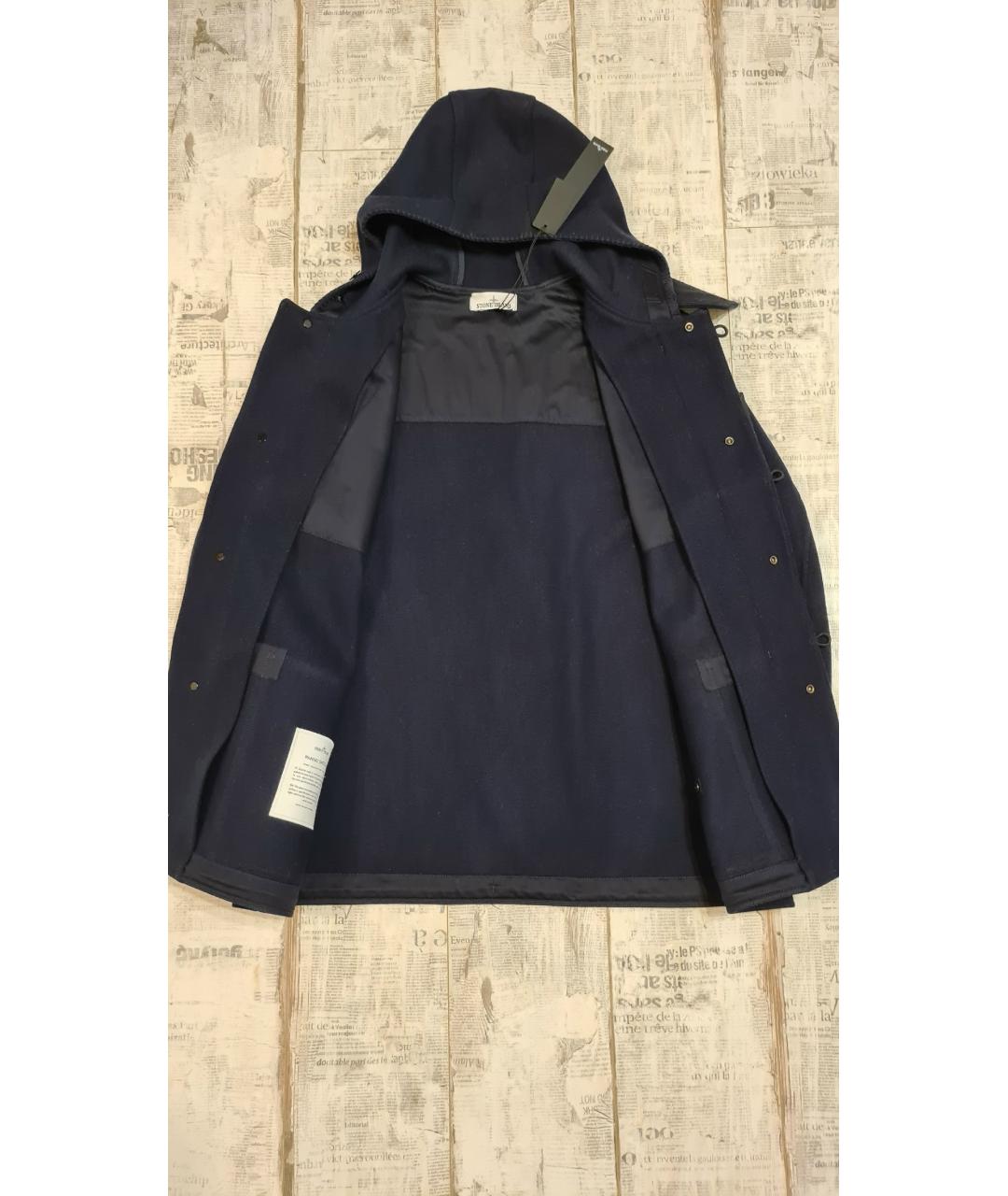 STONE ISLAND Темно-синее пальто, фото 8