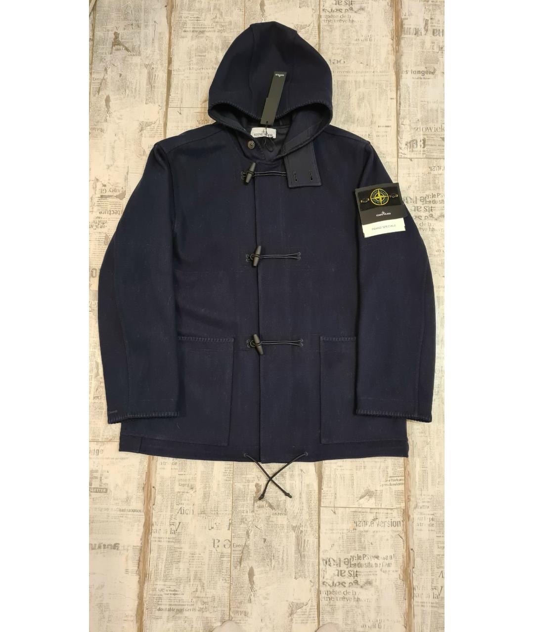 STONE ISLAND Темно-синее пальто, фото 3