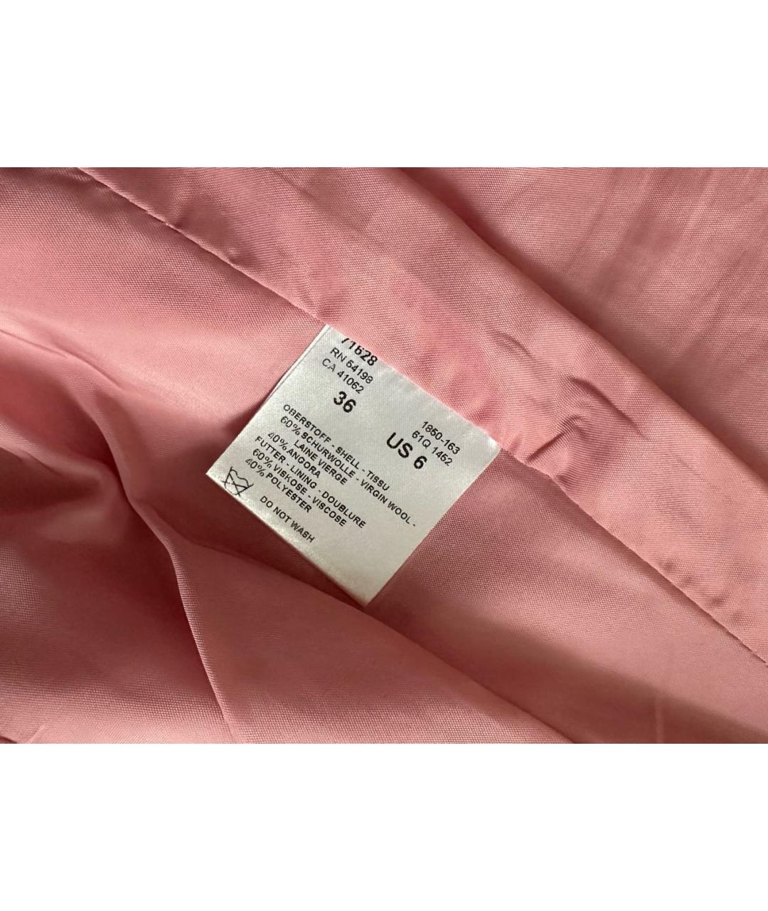 BOGNER Розовый шерстяной жакет/пиджак, фото 4