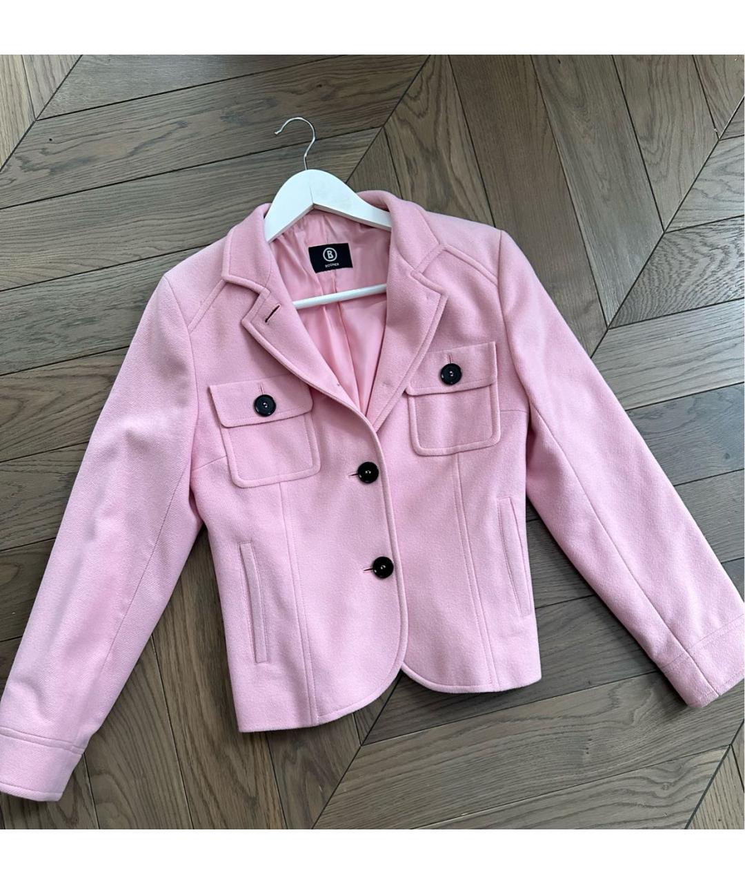 BOGNER Розовый шерстяной жакет/пиджак, фото 5