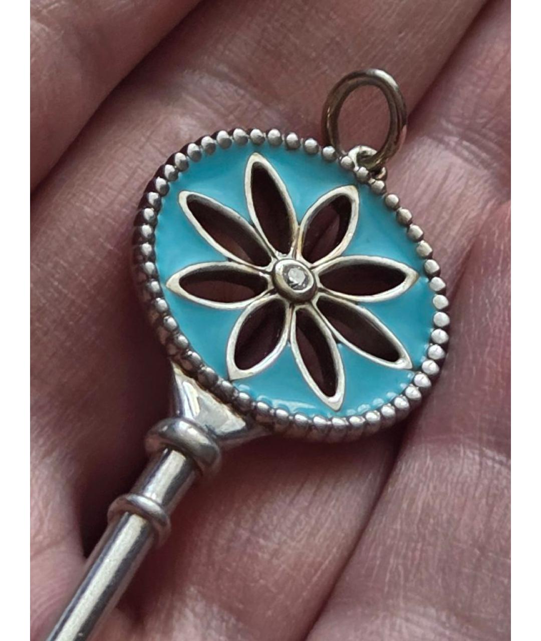 TIFFANY&CO Голубой серебряный кулон, фото 4