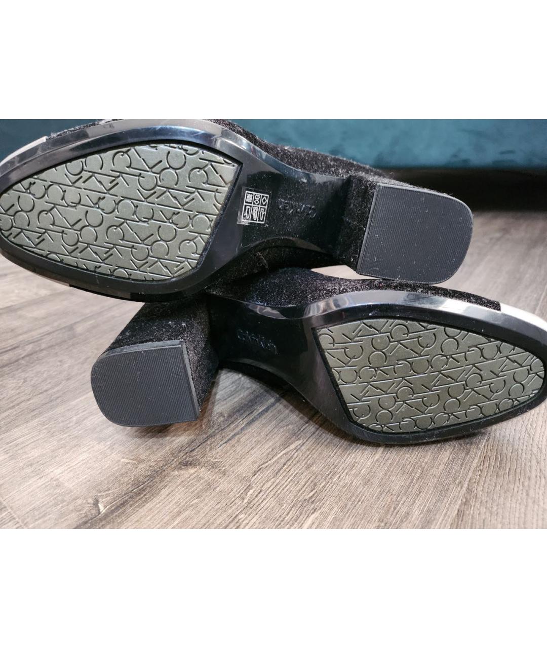 CALVIN KLEIN Серебряные бархатные ботильоны, фото 4