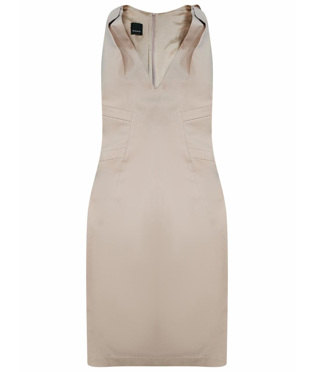 PINKO Бежевое повседневное платье, фото 1