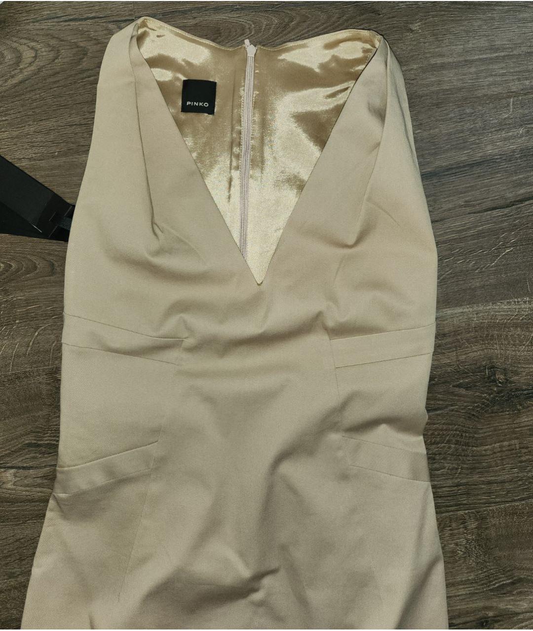 PINKO Бежевое повседневное платье, фото 2