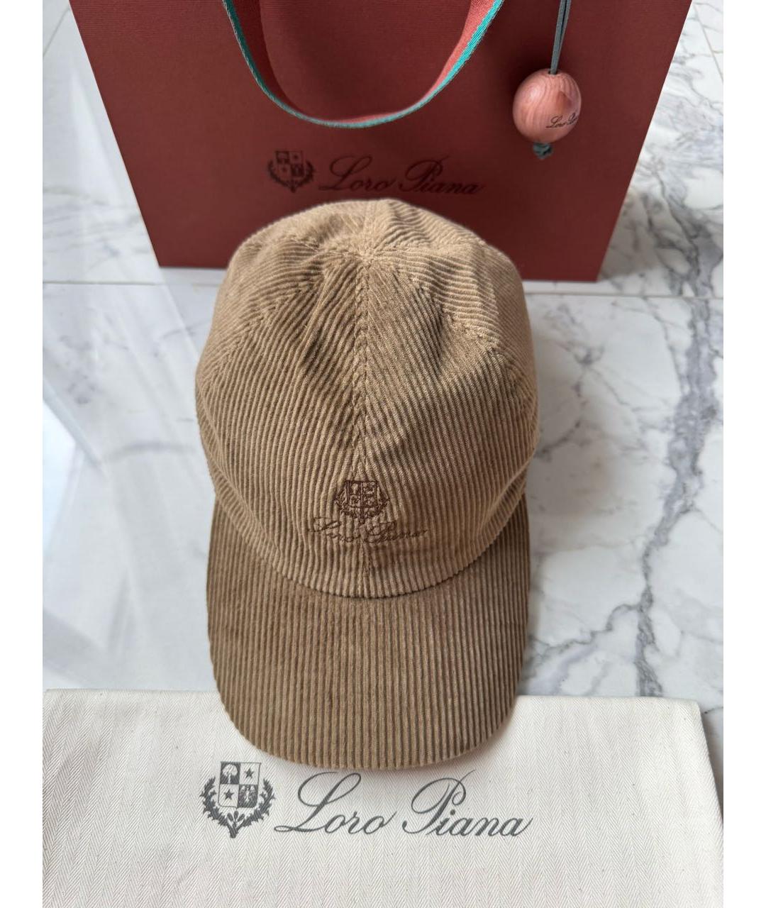 LORO PIANA Коричневая хлопковая кепка/бейсболка, фото 6