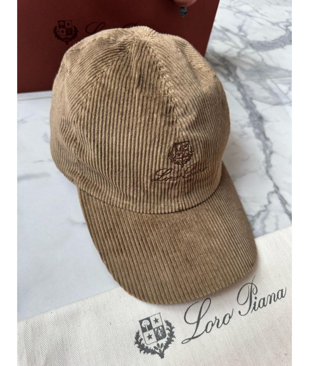 LORO PIANA Коричневая хлопковая кепка/бейсболка, фото 5