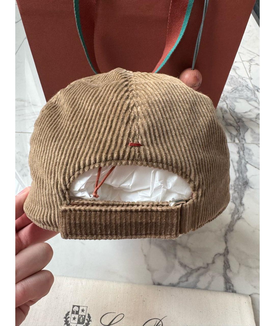 LORO PIANA Коричневая хлопковая кепка/бейсболка, фото 7