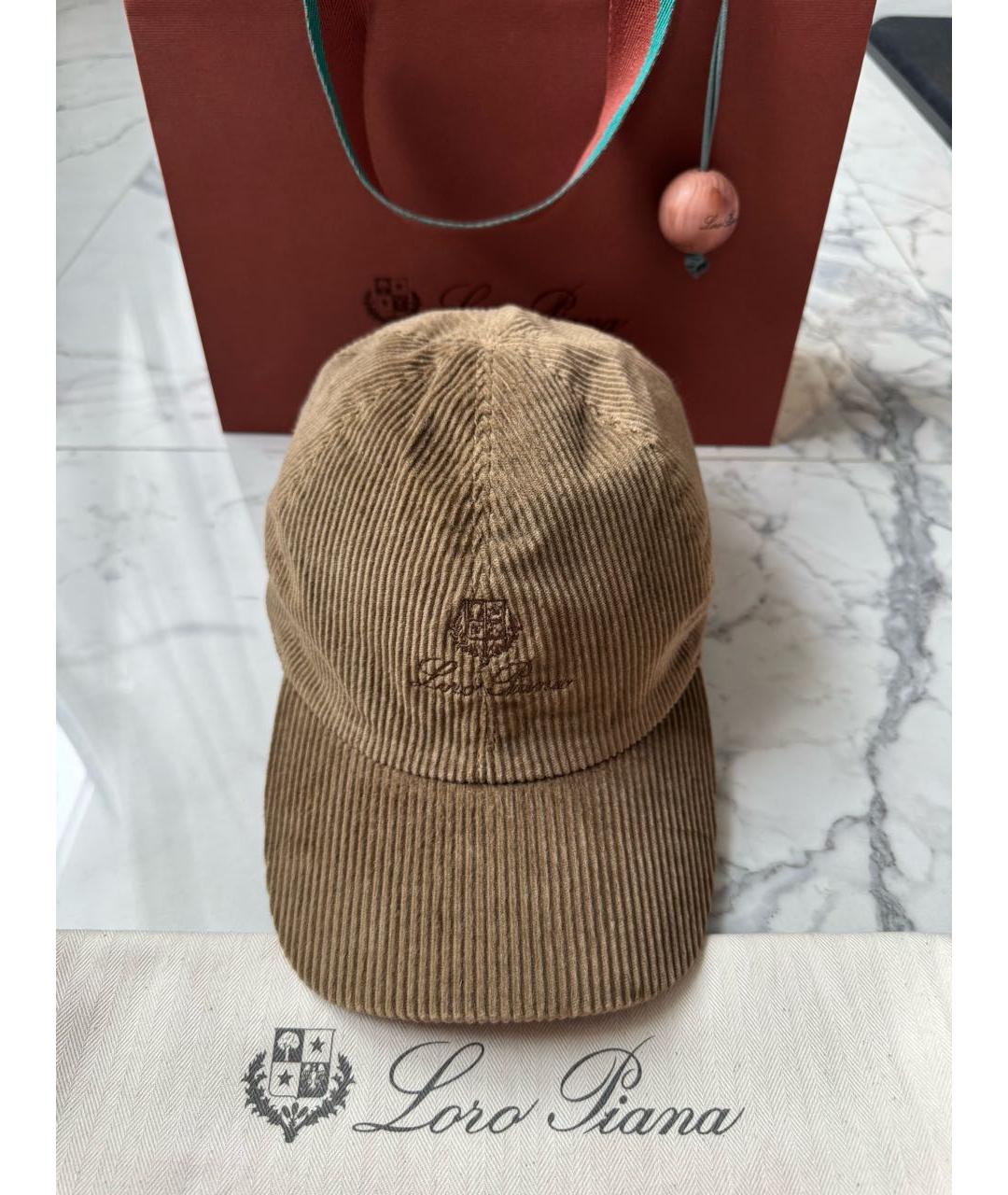 LORO PIANA Коричневая хлопковая кепка/бейсболка, фото 9