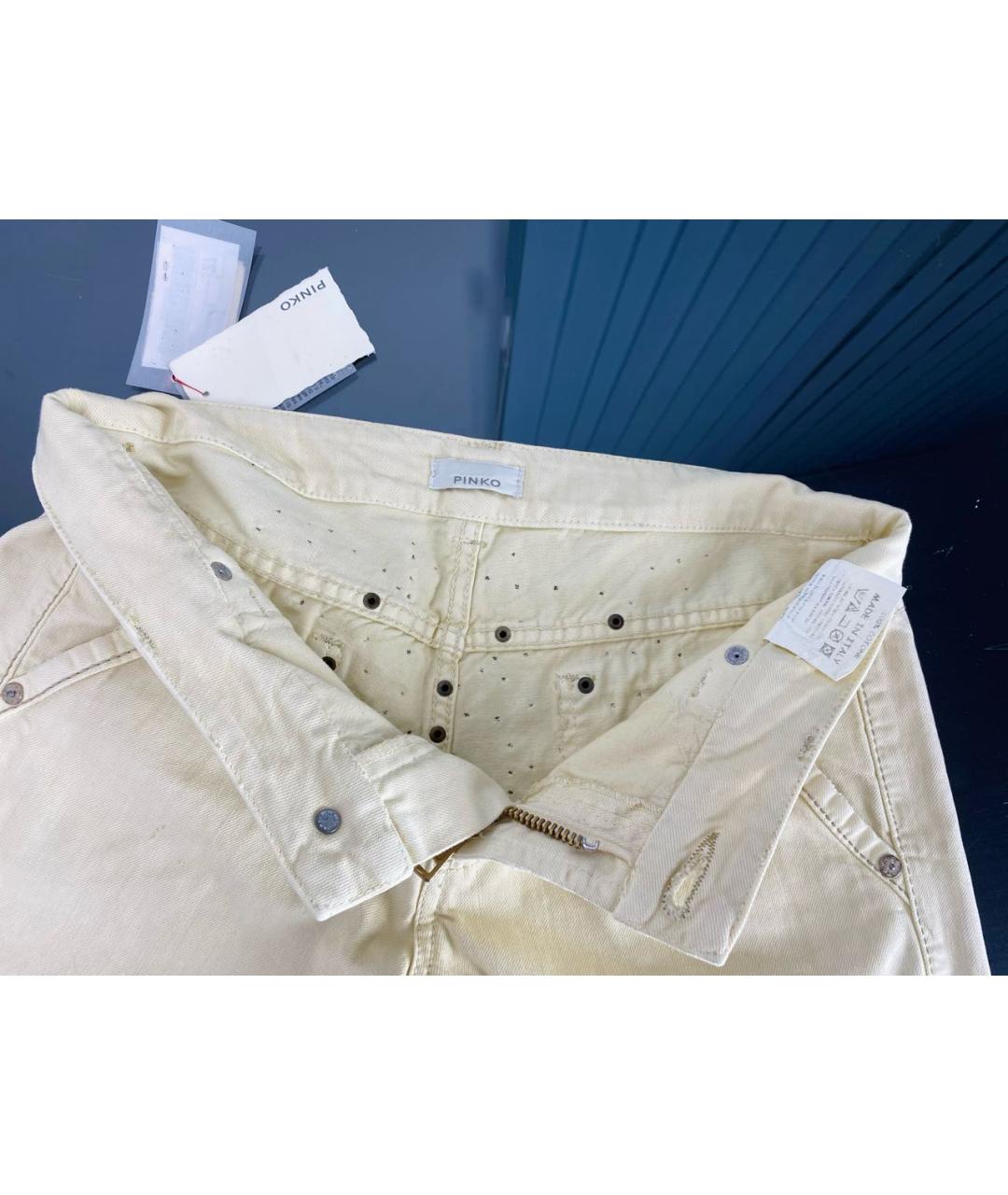 PINKO Бежевые хлопковые шорты, фото 3
