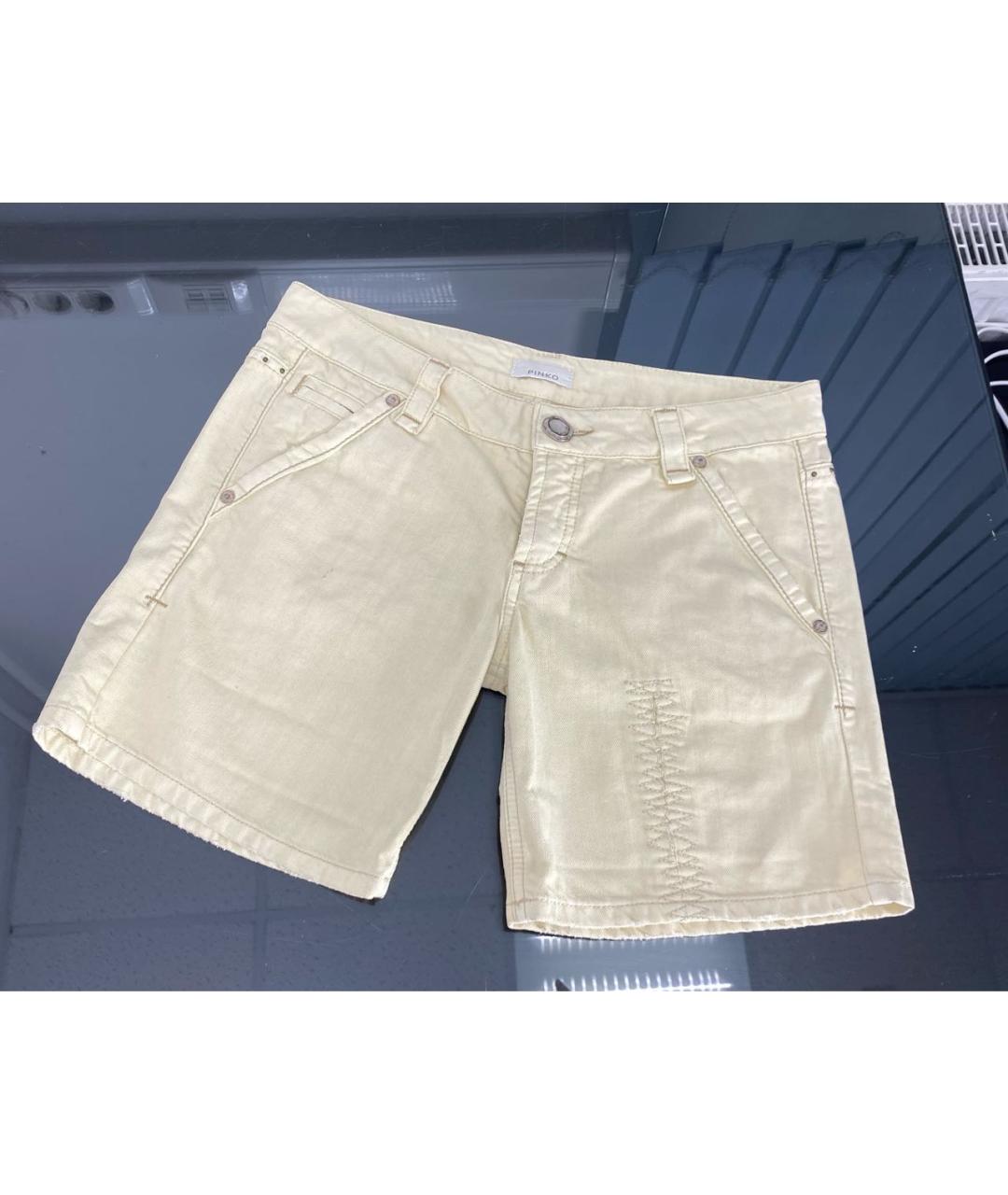 PINKO Бежевые хлопковые шорты, фото 6