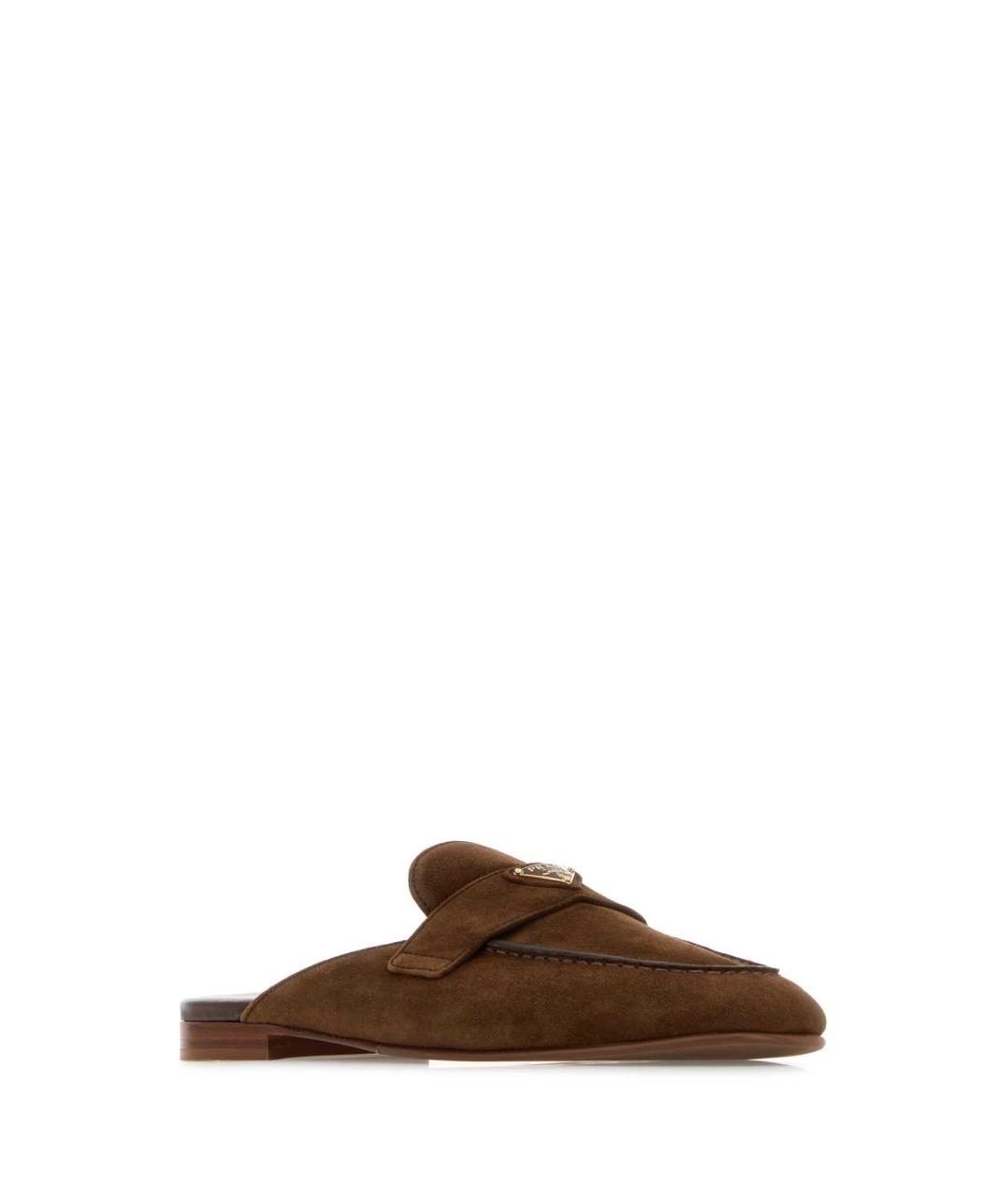 PRADA Коричневые замшевые мюли, фото 2