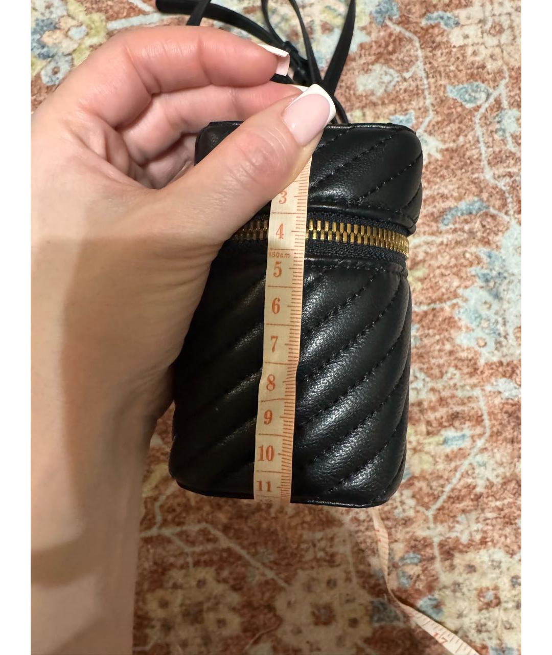 PINKO Черная кожаная сумка с короткими ручками, фото 4