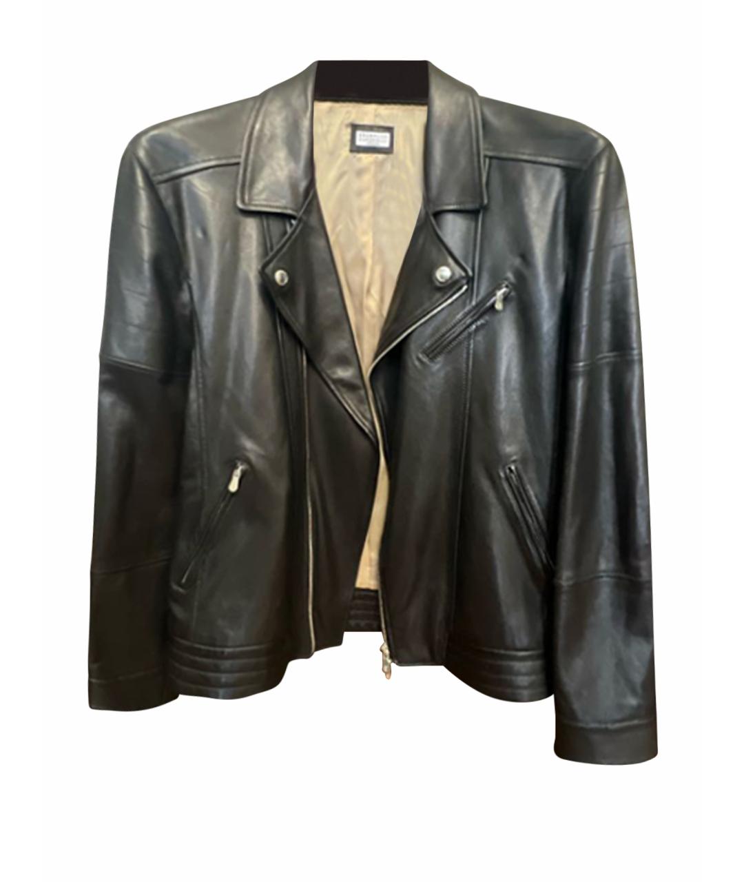 BRUNELLO CUCINELLI Черная кожаная куртка, фото 1