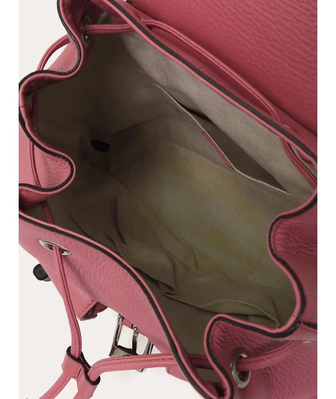 GUCCI Розовый кожаный рюкзак, фото 4