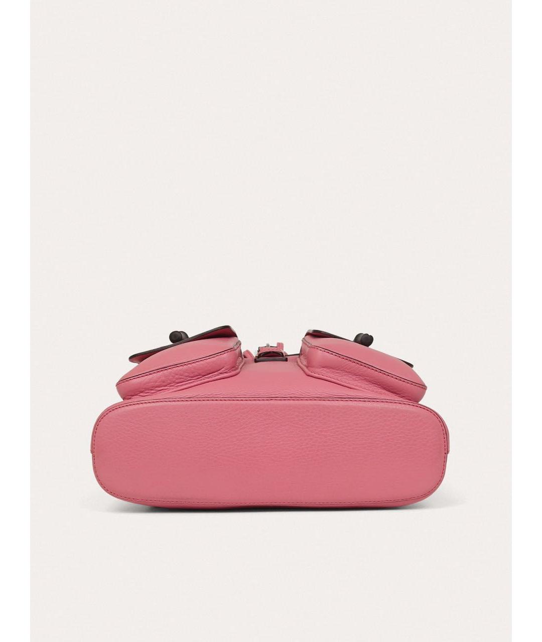 GUCCI Розовый кожаный рюкзак, фото 5
