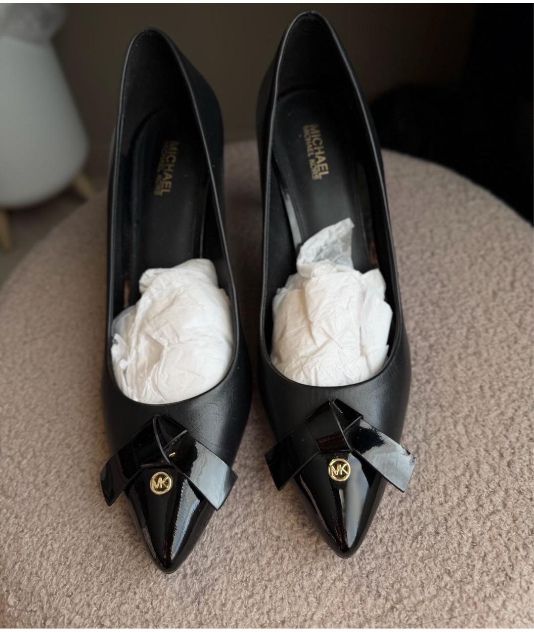 MICHAEL KORS Черные кожаные туфли, фото 2