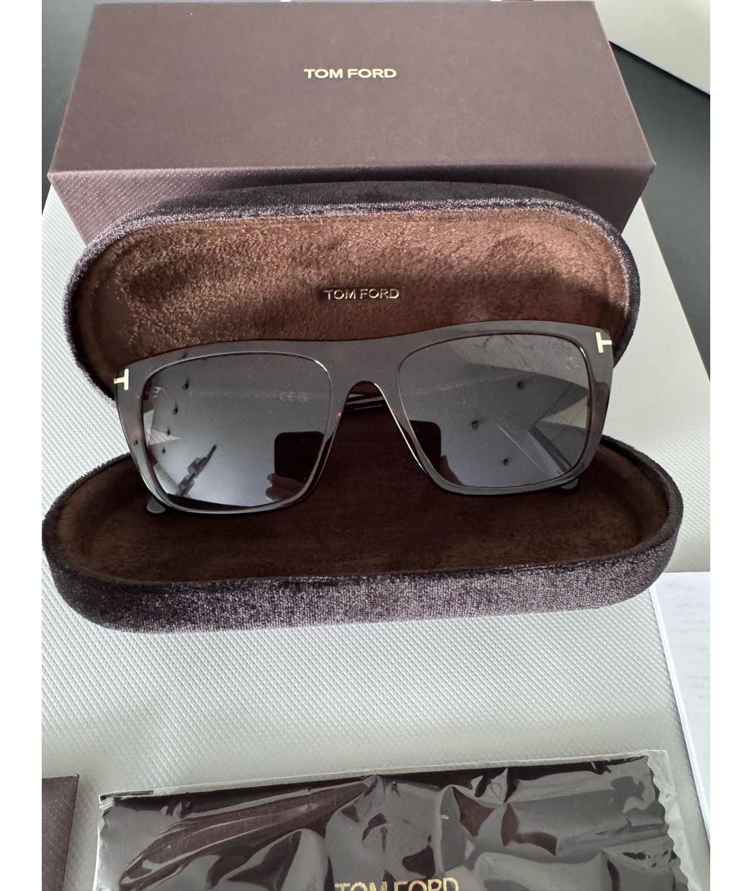 TOM FORD Коричневые пластиковые солнцезащитные очки, фото 9