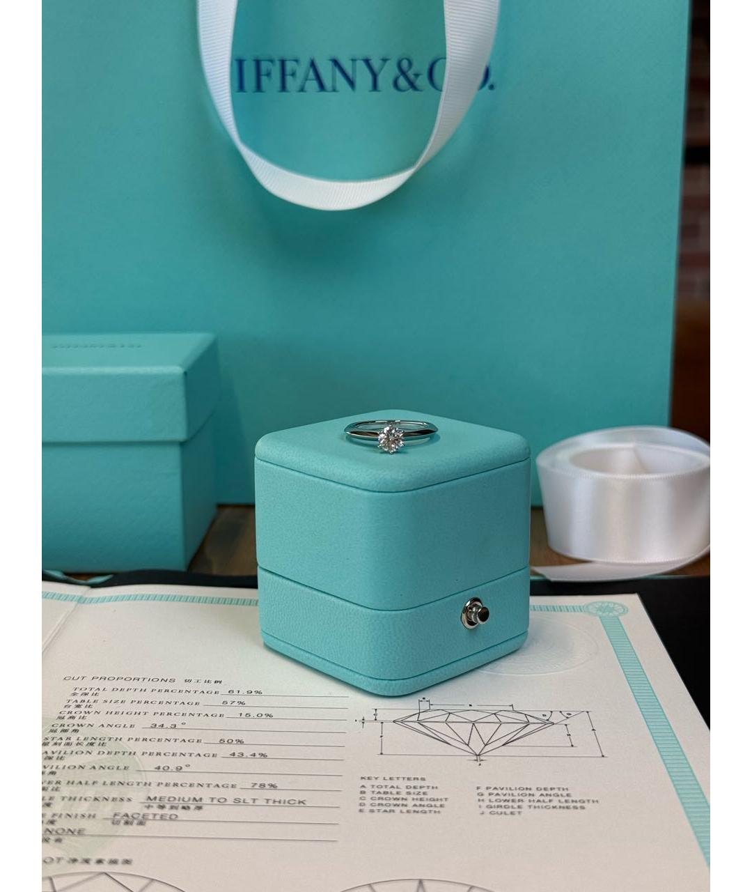 TIFFANY&CO Белое платиновое кольцо, фото 4