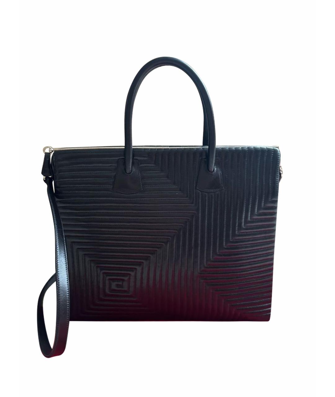 BALLY Черная кожаная сумка тоут, фото 1