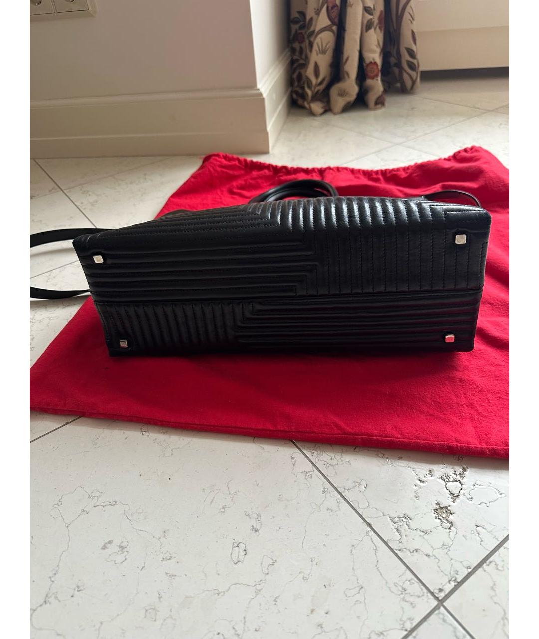 BALLY Черная кожаная сумка тоут, фото 5