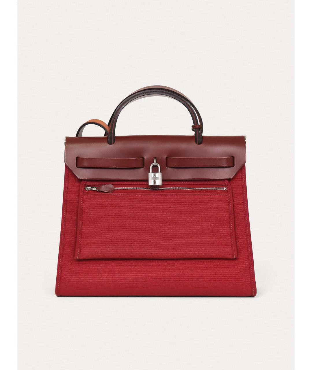 HERMES Красная кожаная сумка через плечо, фото 3