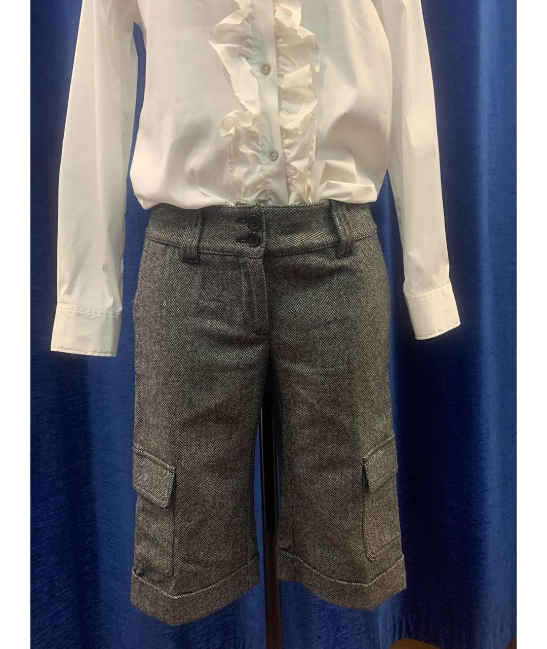 BURBERRY Серые шерстяные бриджи, фото 7