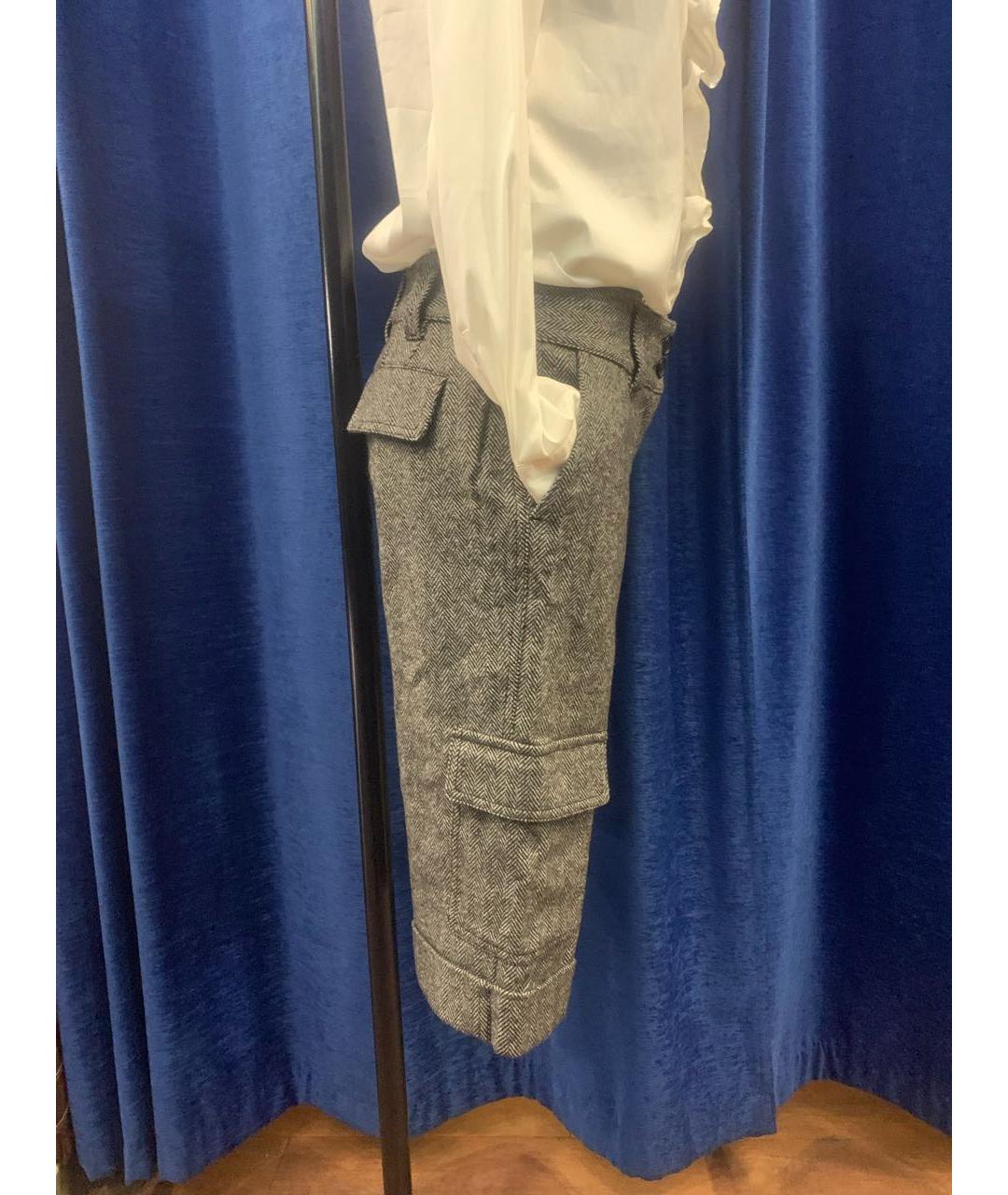 BURBERRY Серые шерстяные бриджи, фото 4