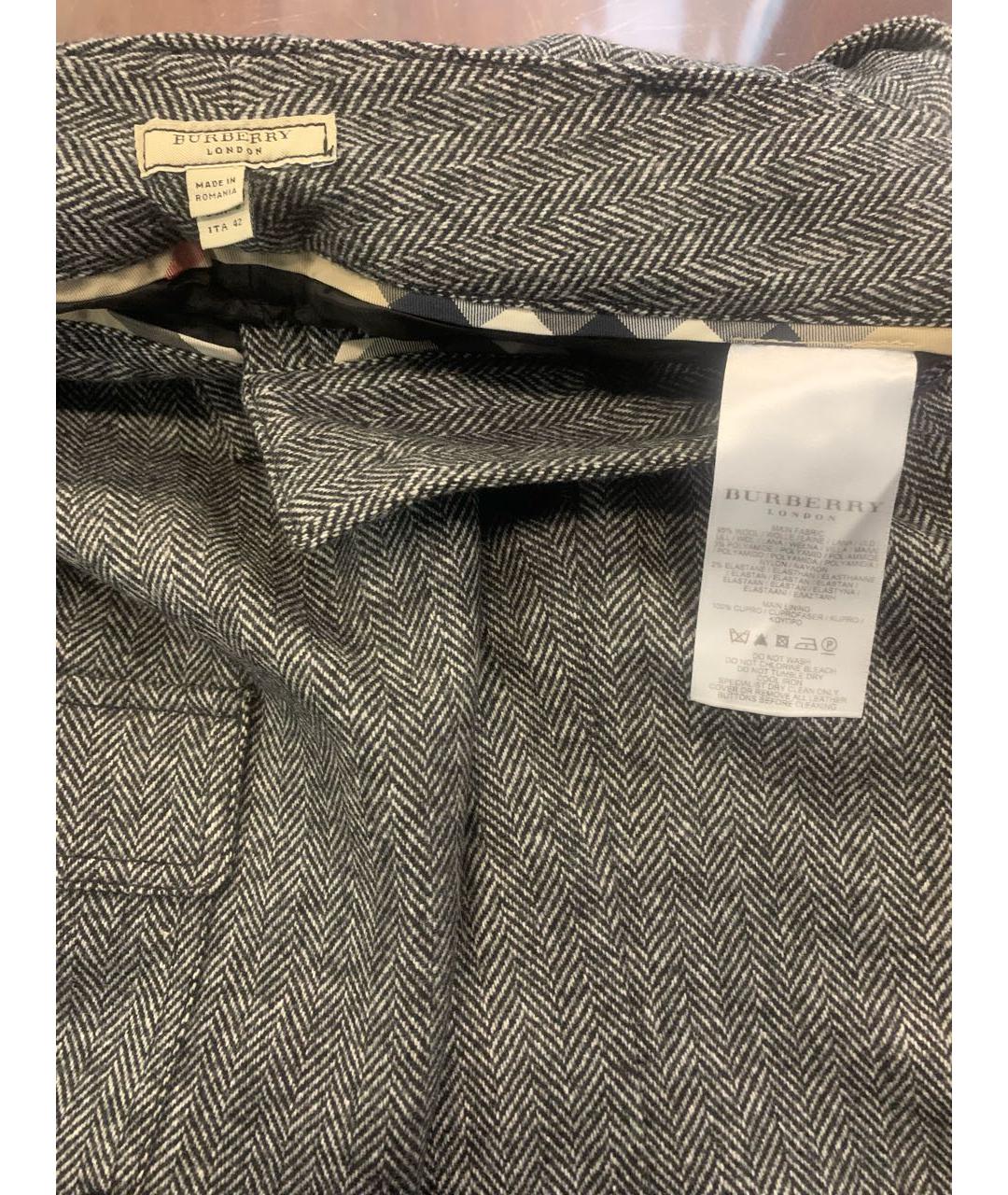 BURBERRY Серые шерстяные бриджи, фото 5