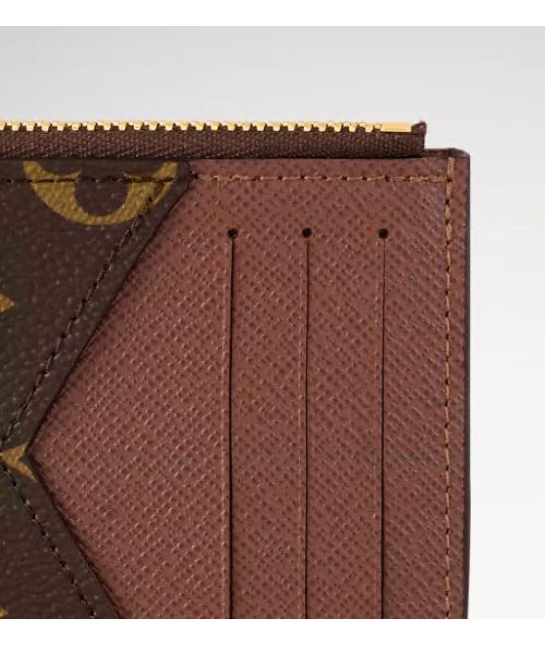 LOUIS VUITTON Коричневая кожаная визитница, фото 2