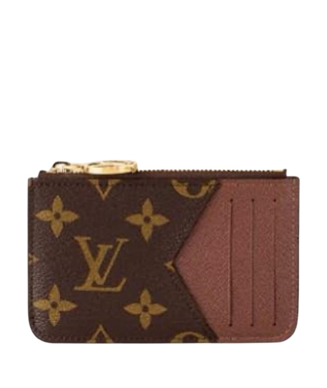 LOUIS VUITTON Коричневая кожаная визитница, фото 1