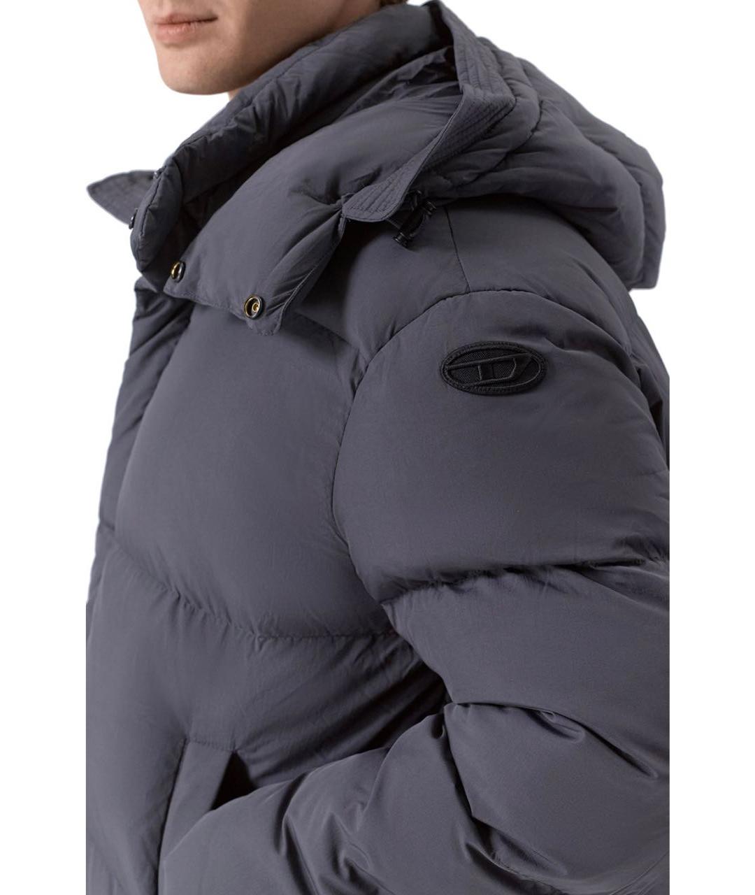 DIESEL Антрацитовый пуховик, фото 4