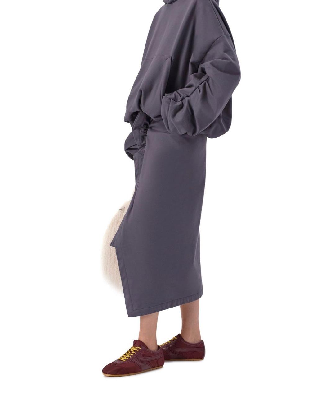 DRIES VAN NOTEN Бордовые кожаные кроссовки, фото 6