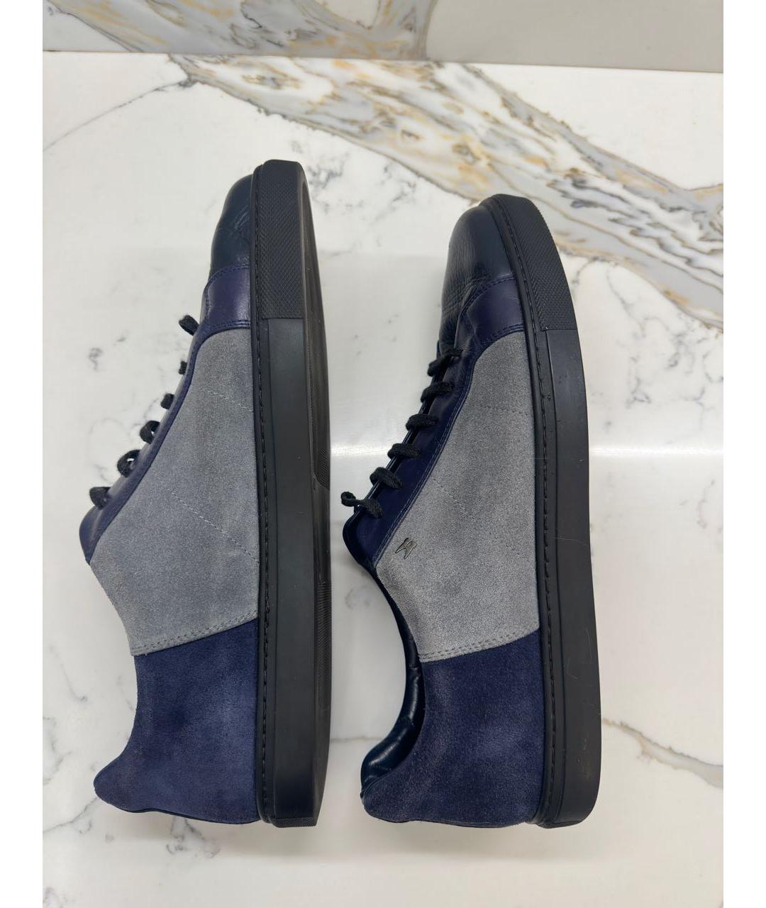 Moresque Темно-синие замшевые низкие ботинки, фото 6