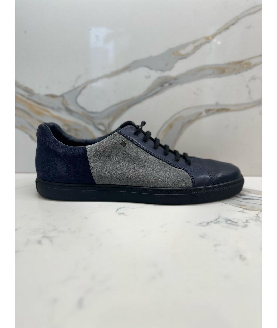 Moresque Темно-синие замшевые низкие ботинки, фото 9