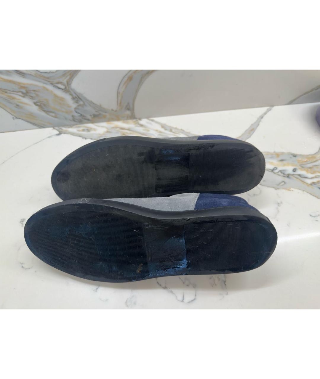 Moresque Темно-синие замшевые низкие ботинки, фото 7