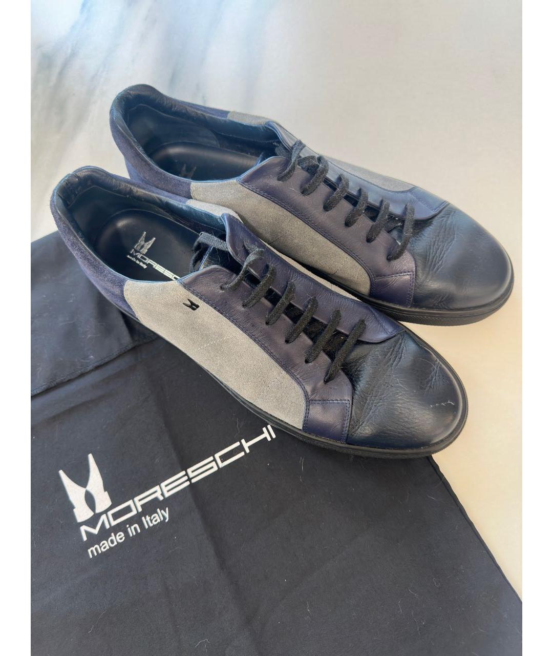 Moresque Темно-синие замшевые низкие ботинки, фото 5