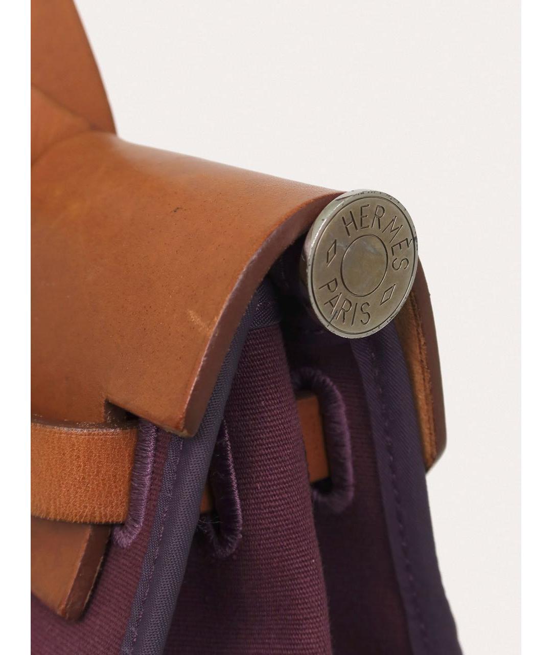 HERMES Фиолетовая кожаная сумка через плечо, фото 5