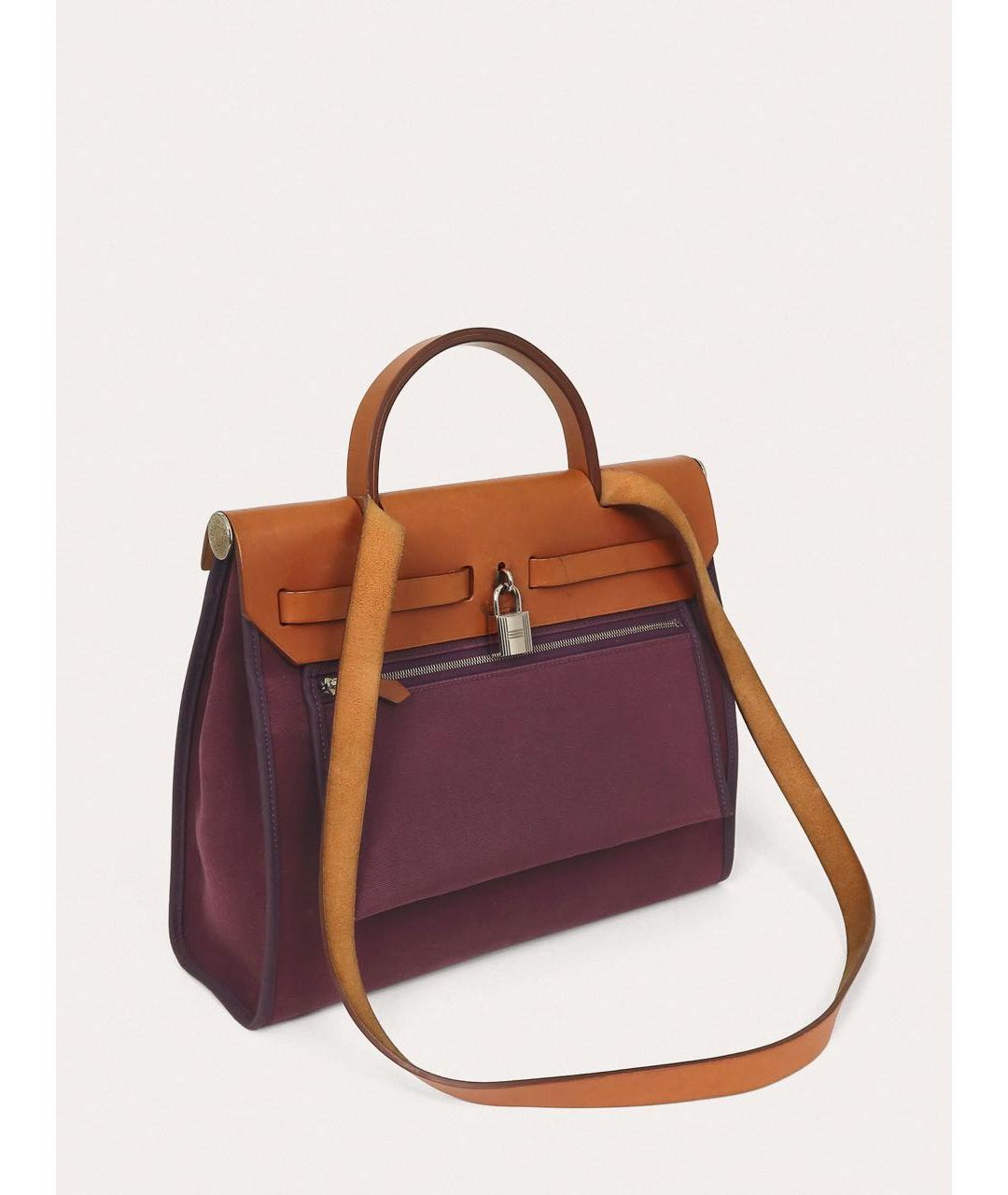 HERMES Фиолетовая кожаная сумка через плечо, фото 7