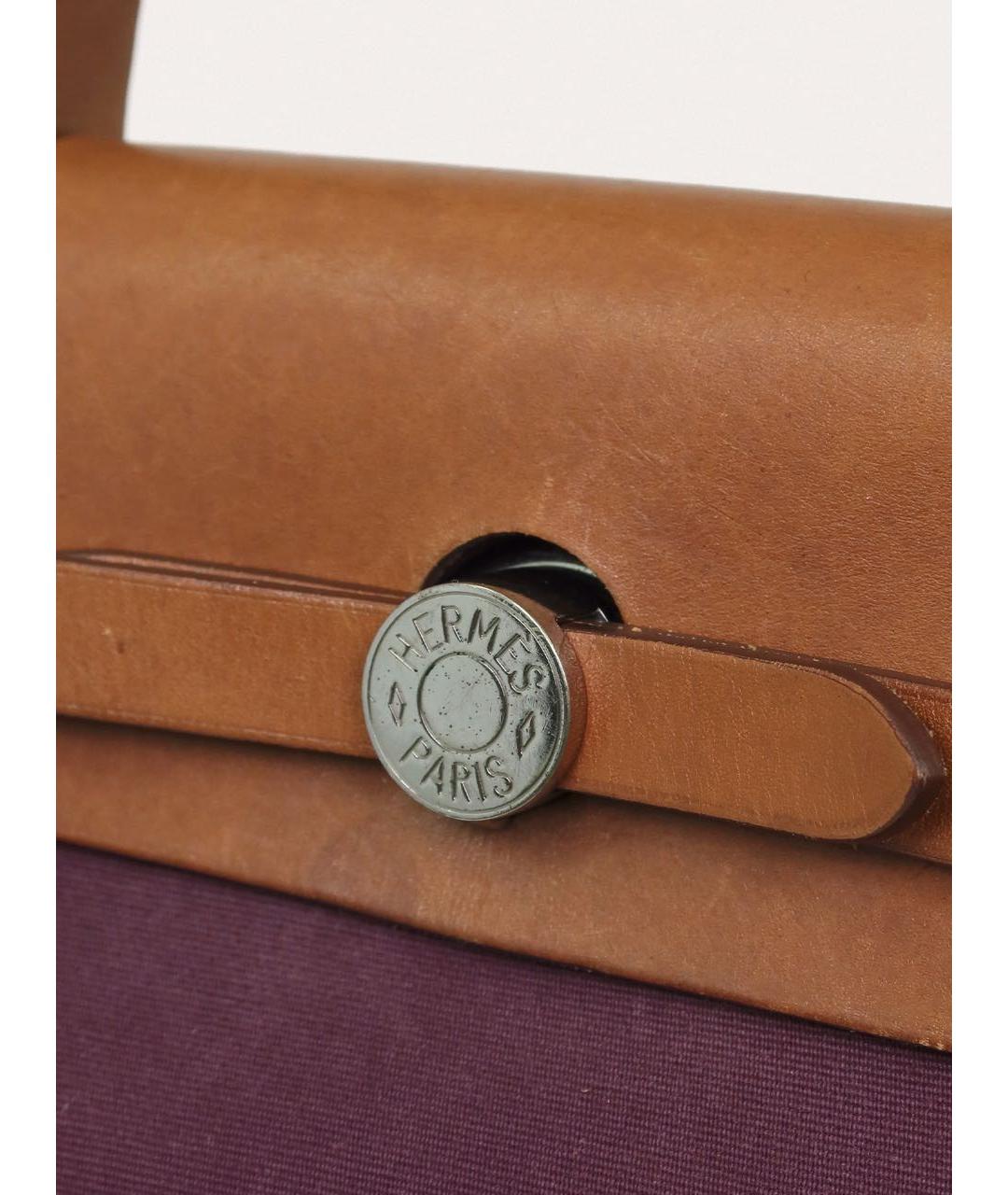 HERMES Фиолетовая кожаная сумка через плечо, фото 6