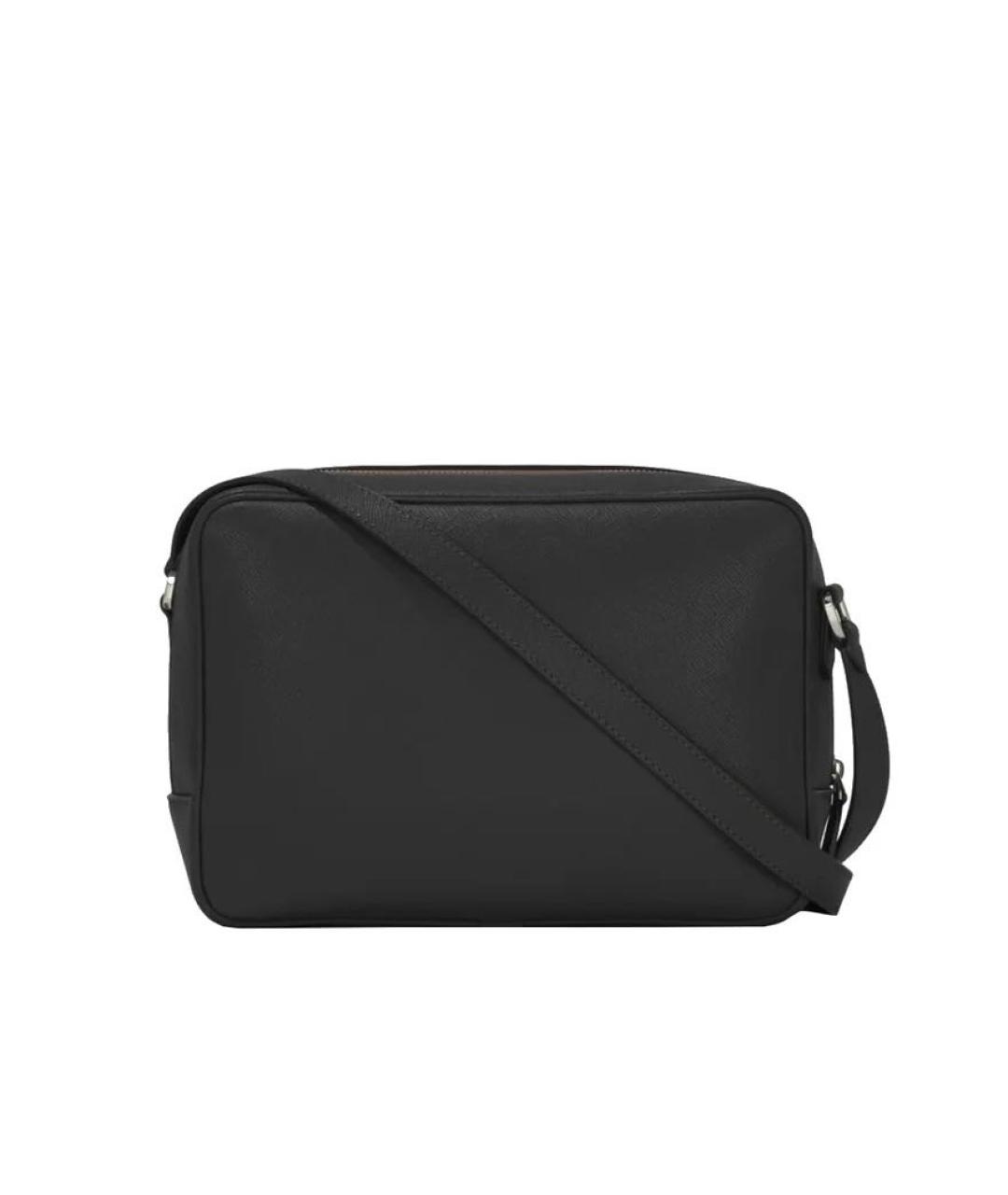 MONTBLANC Черная кожаная сумка на плечо, фото 4