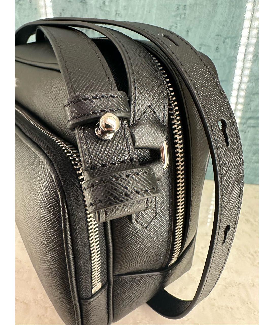 MONTBLANC Черная кожаная сумка на плечо, фото 8