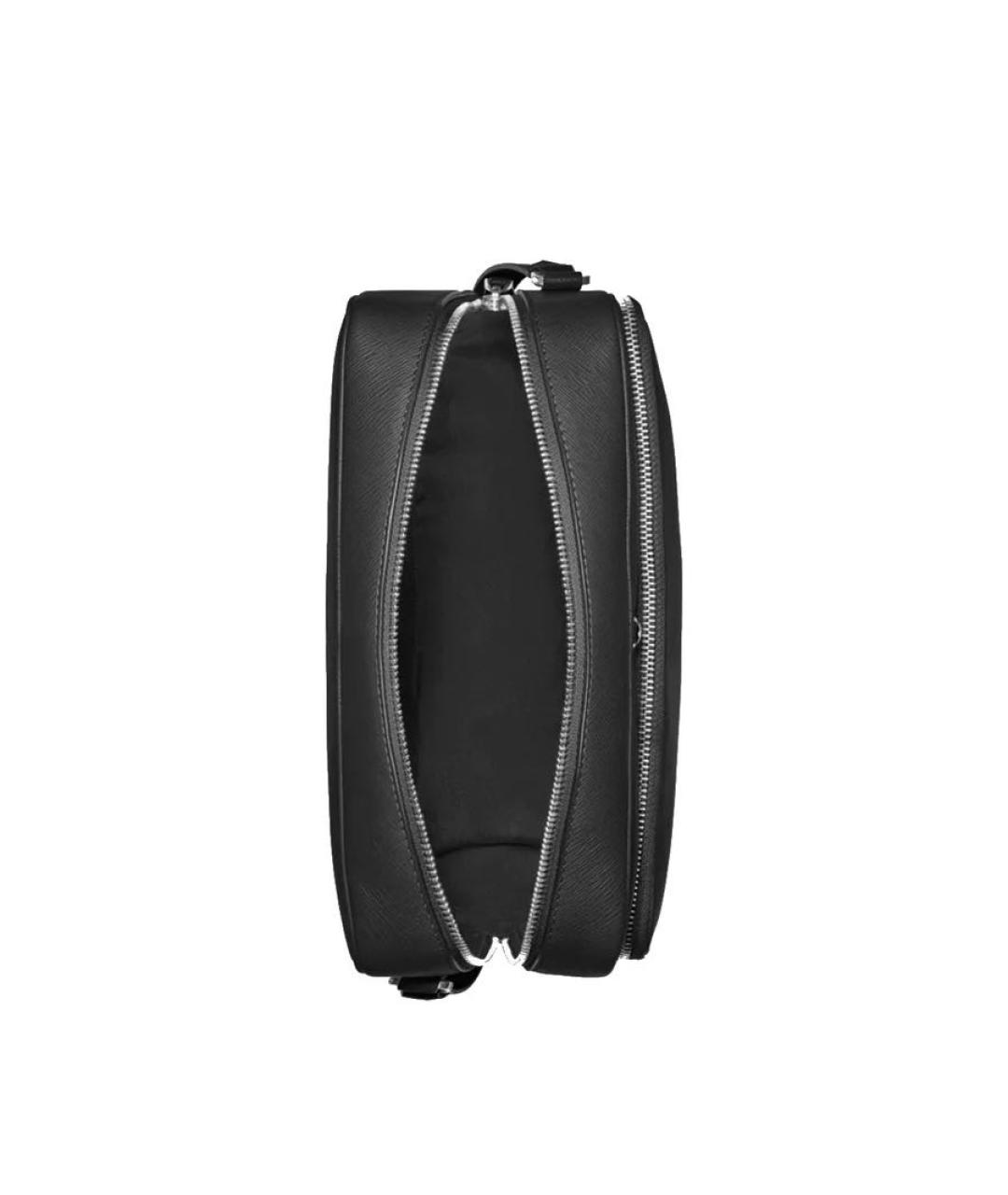 MONTBLANC Черная кожаная сумка на плечо, фото 5